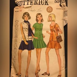 Size  11/12 Butterick Vintage (used) Pattern 5553